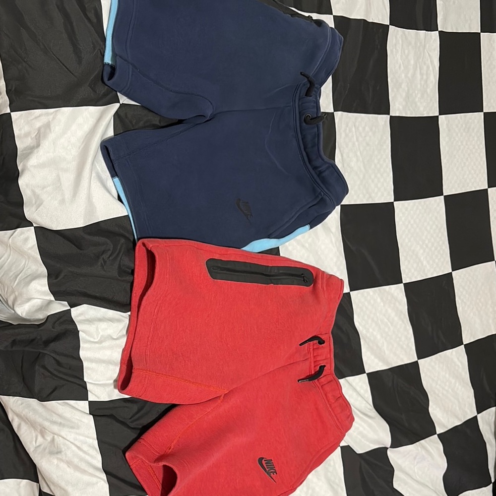 Nike Red and Blue Athletic Shorts